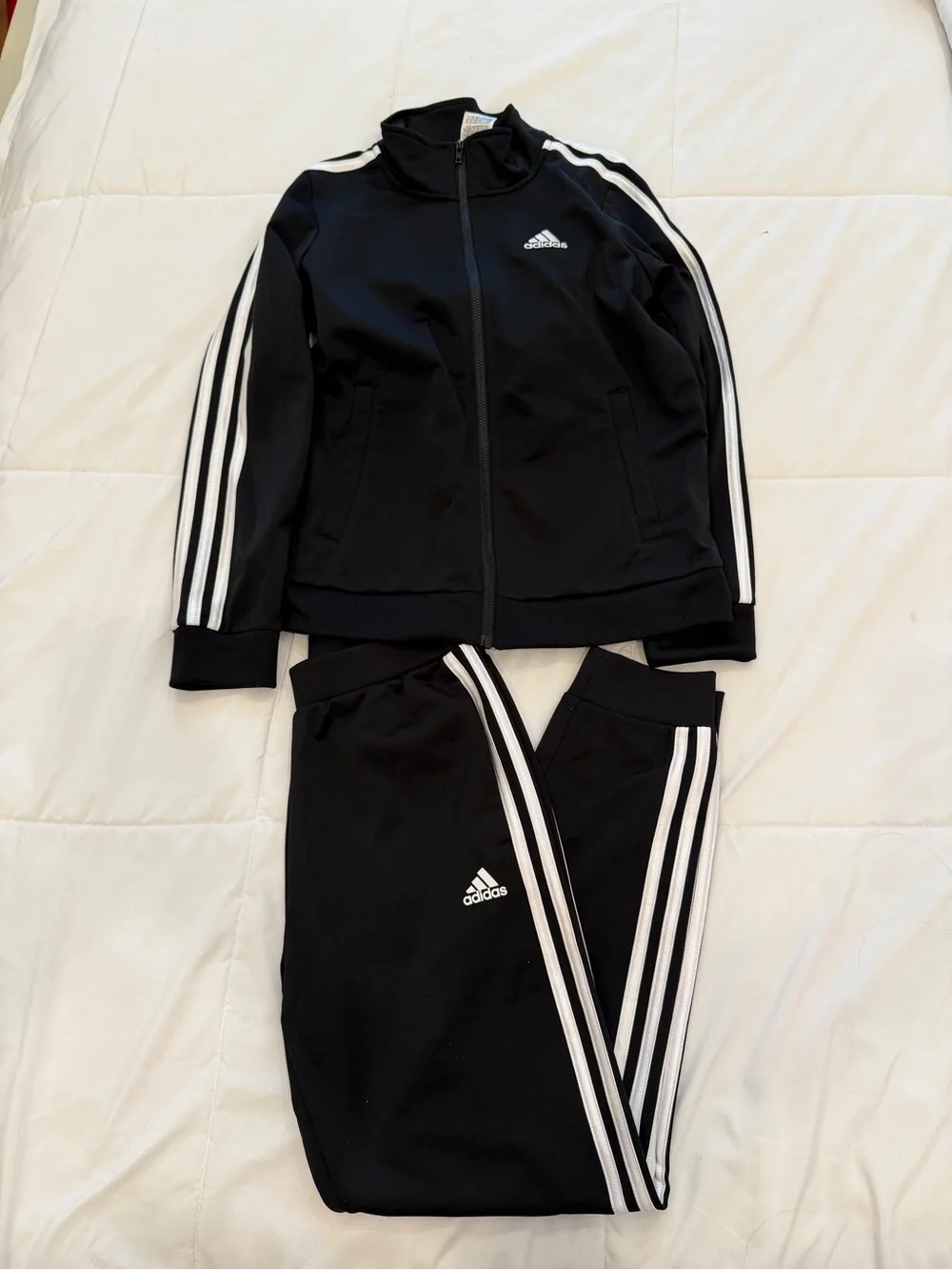 adidas Black and White Logo Track Jacket